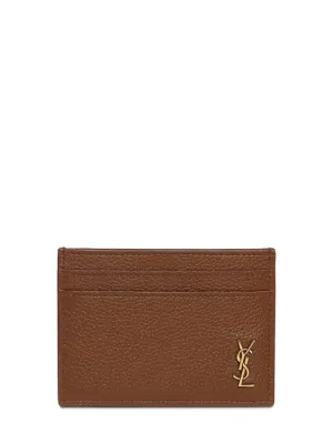 Saint Laurent   Monogram leather card holder 