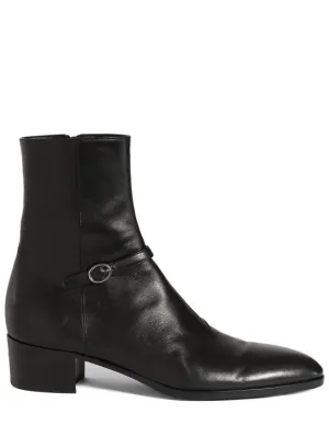 Saint Laurent   Vlad 45 zipped leather boots 