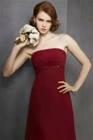 SALE Strapless Satin Gown  Size 12 Style 203