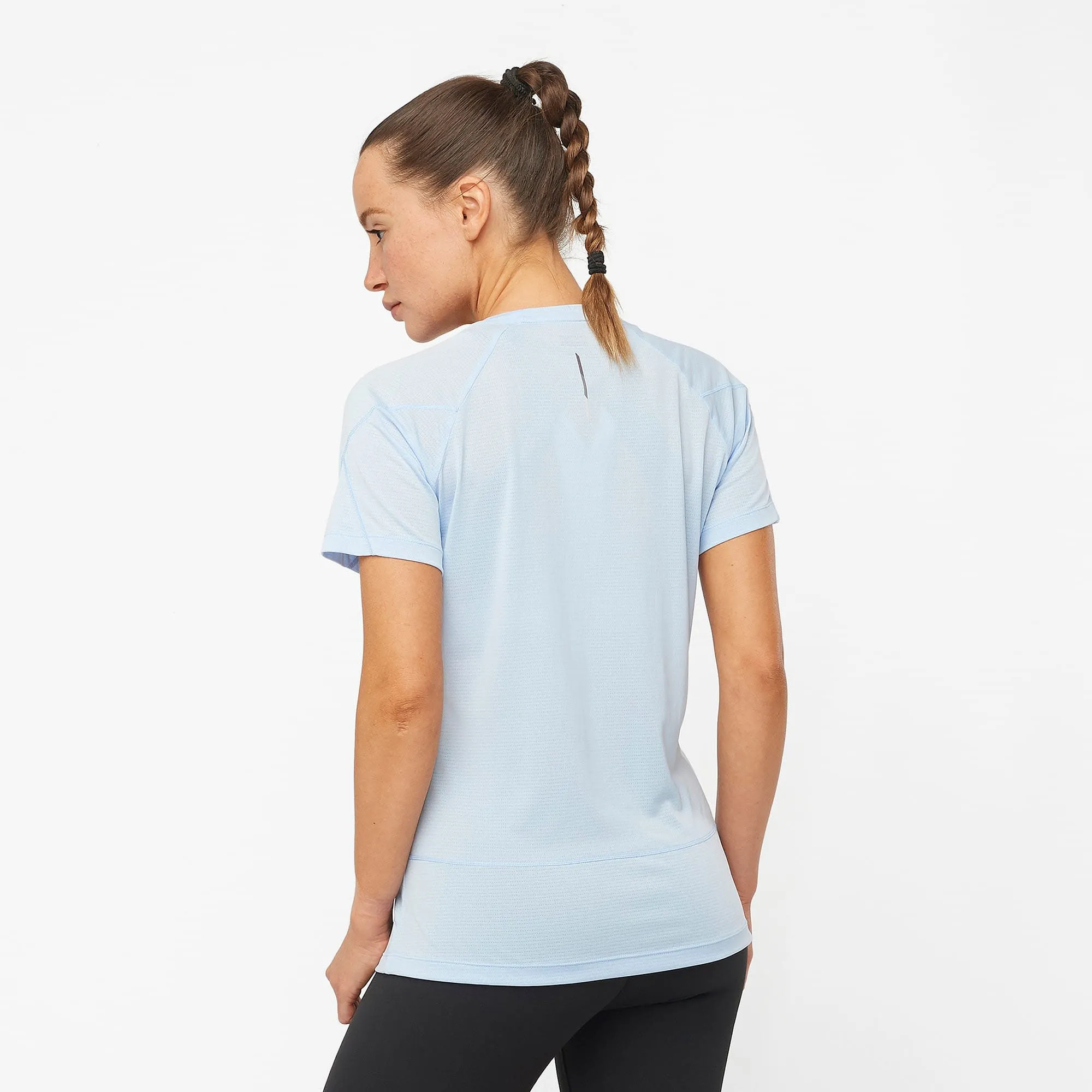 Salomon Women&#x27;s Cross Run Tee Chambray Blue/Heather | Buy Salomon Women&#x27;s Cross Run Tee Chambray Blue/Heather here | Outnorth