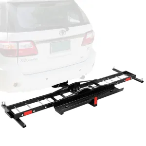 San Hima 2 Arms Motorcycle Motorbike Carrier 2″ Towbar Hitch Rack Dirt Bike Ramp Steel