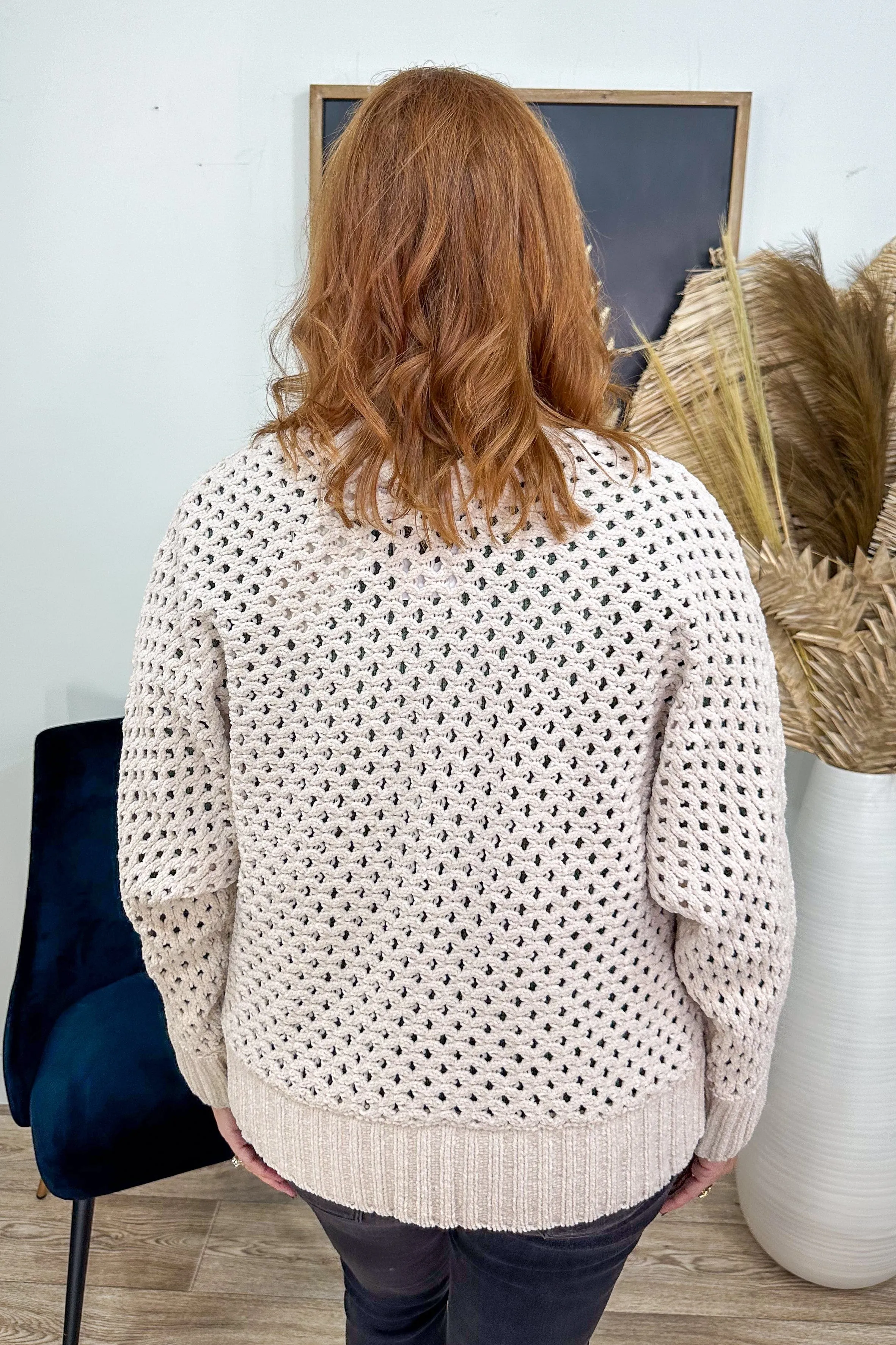 Sand Longsleeve Crochet Cardigan