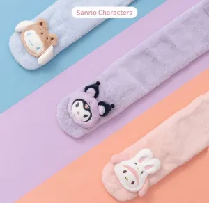 Sanrio My Melody Kuromi Cinnamoroll Animals Fluffy Scarf Winter Accessories