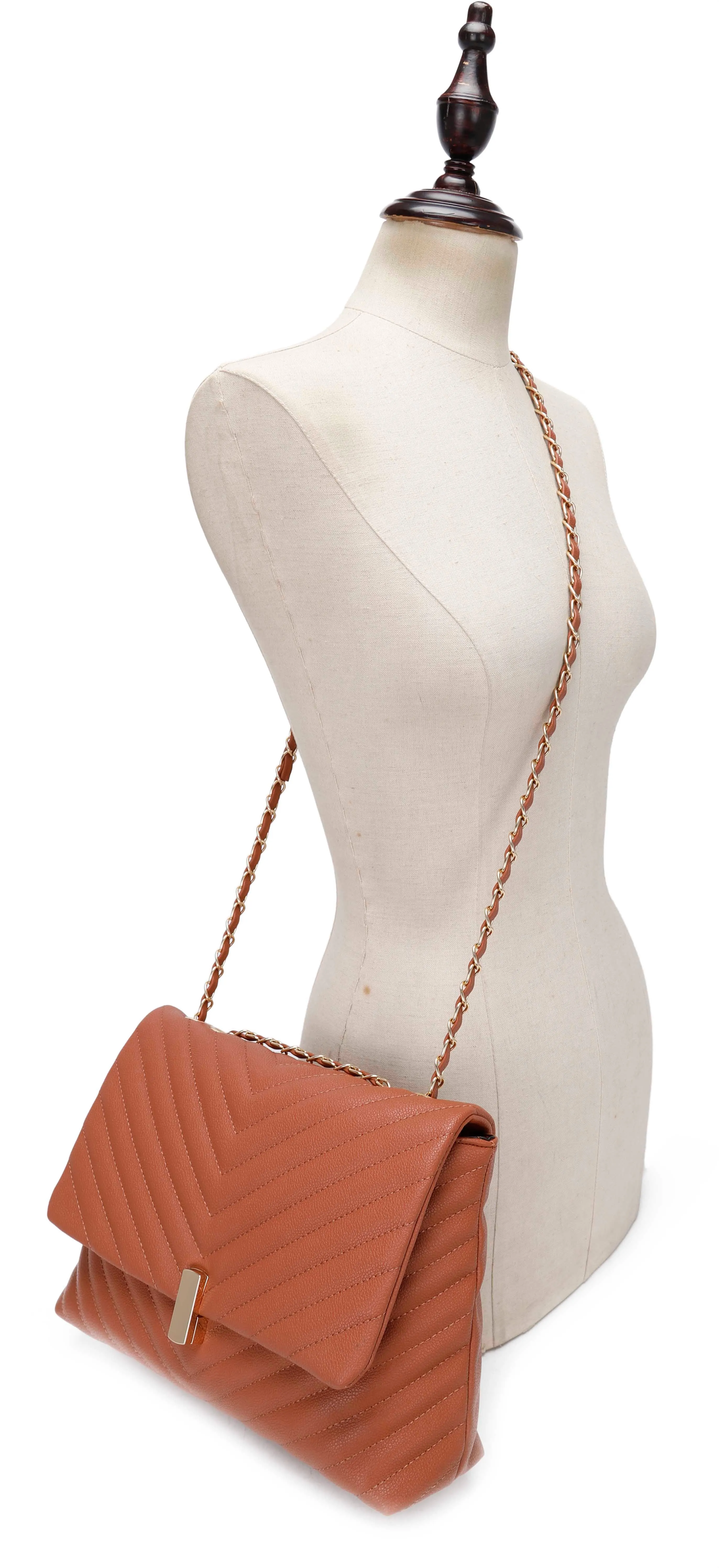 Sara Chevron Quilted Shoulder