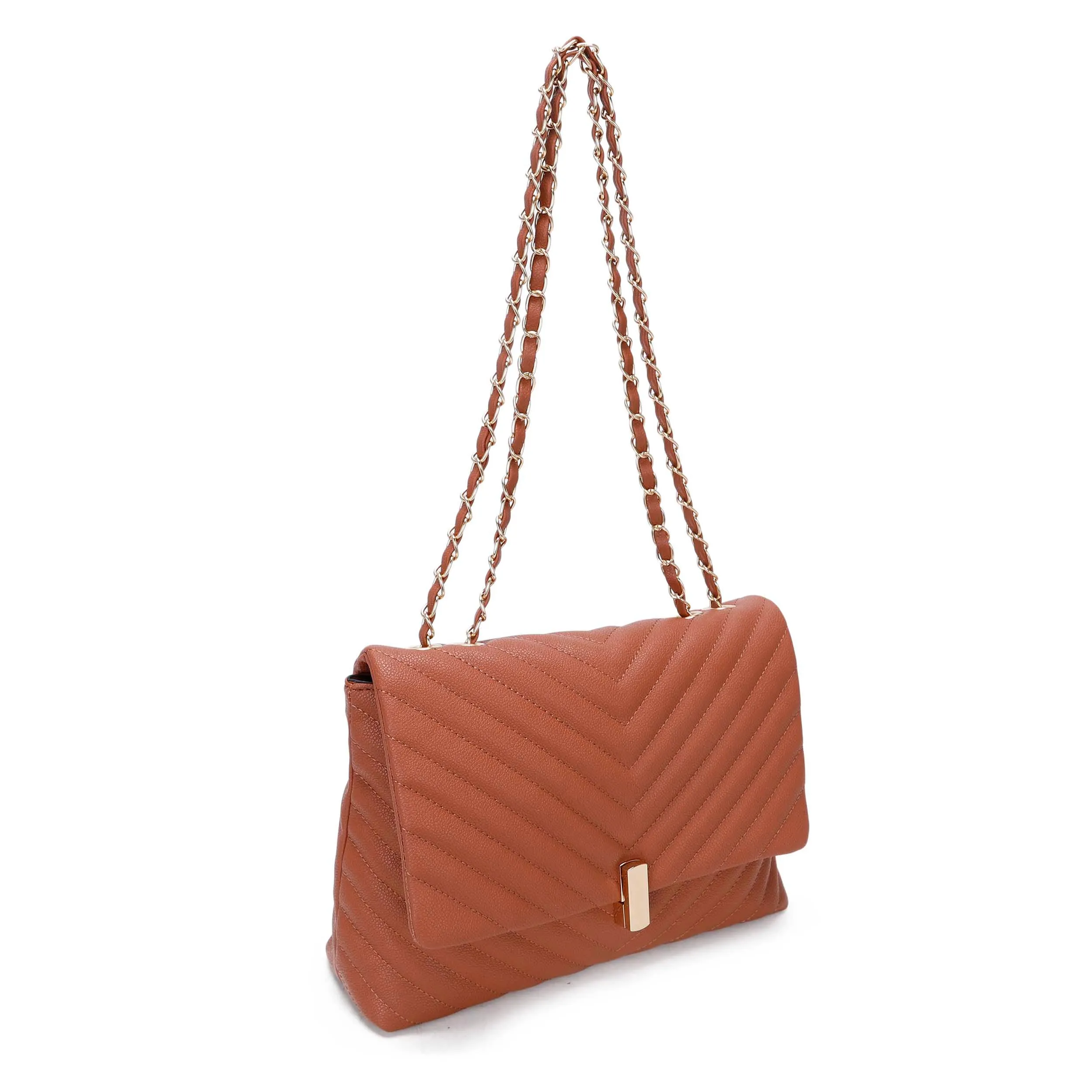 Sara Chevron Quilted Shoulder
