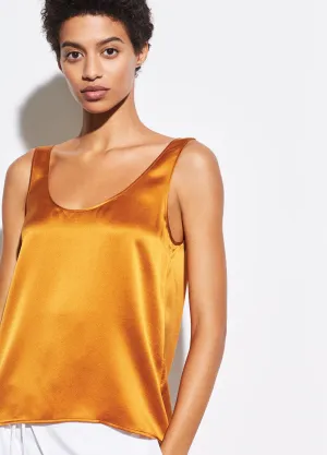 Satin Tank in Sienna