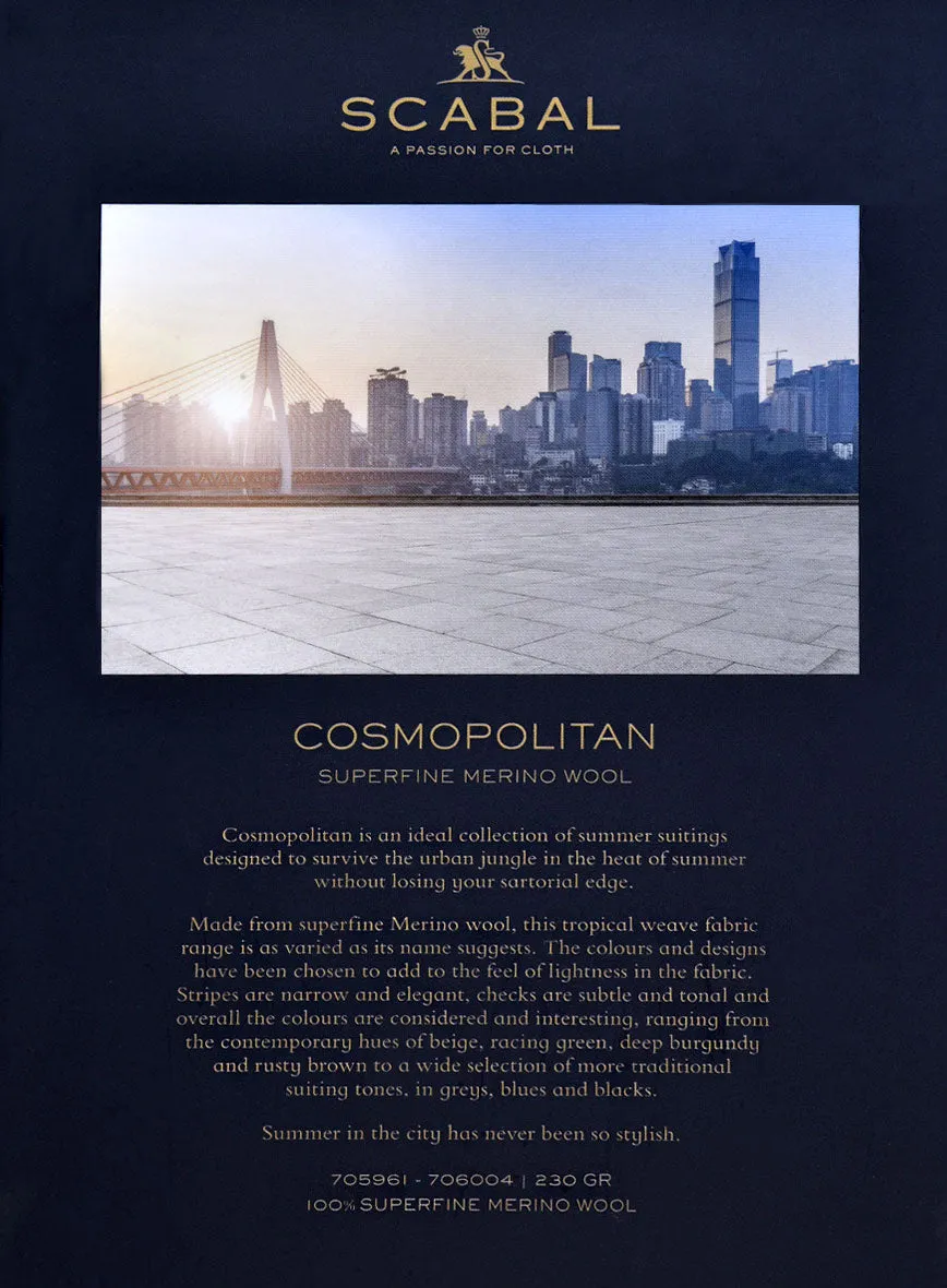 Scabal Cosmopolitan Indigo Blue Wool Pants