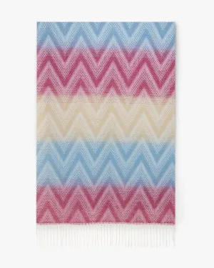 Scarf - Chevron - Burgundy Blue