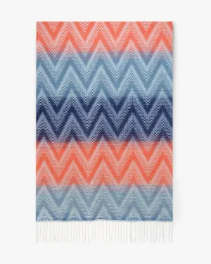 Scarf - Chevron - Gray Orange