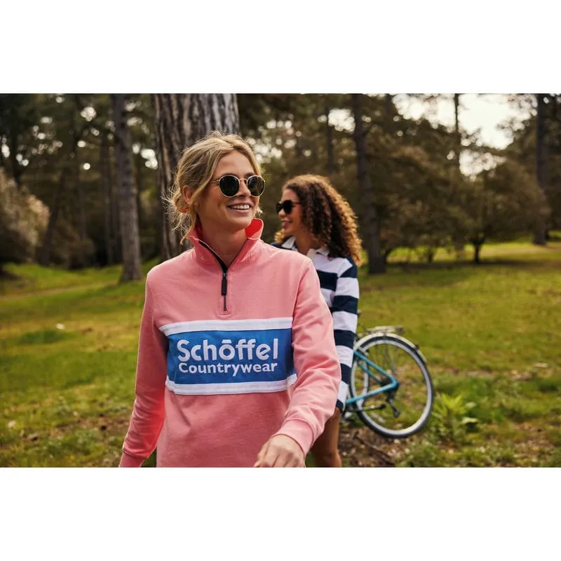 Schoffel Exeter Heritage 1/4 Zip Jumper - Flamingo