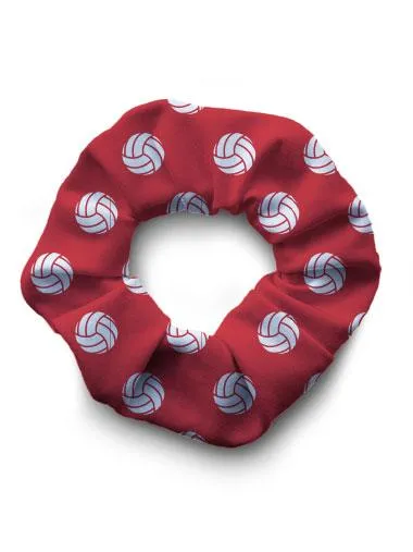 Scrunchie - Volleyball Red Set of 6