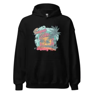 Seasonal Hoodie Vintage Summer Vibes DTG Printed Premium Blended Pullover