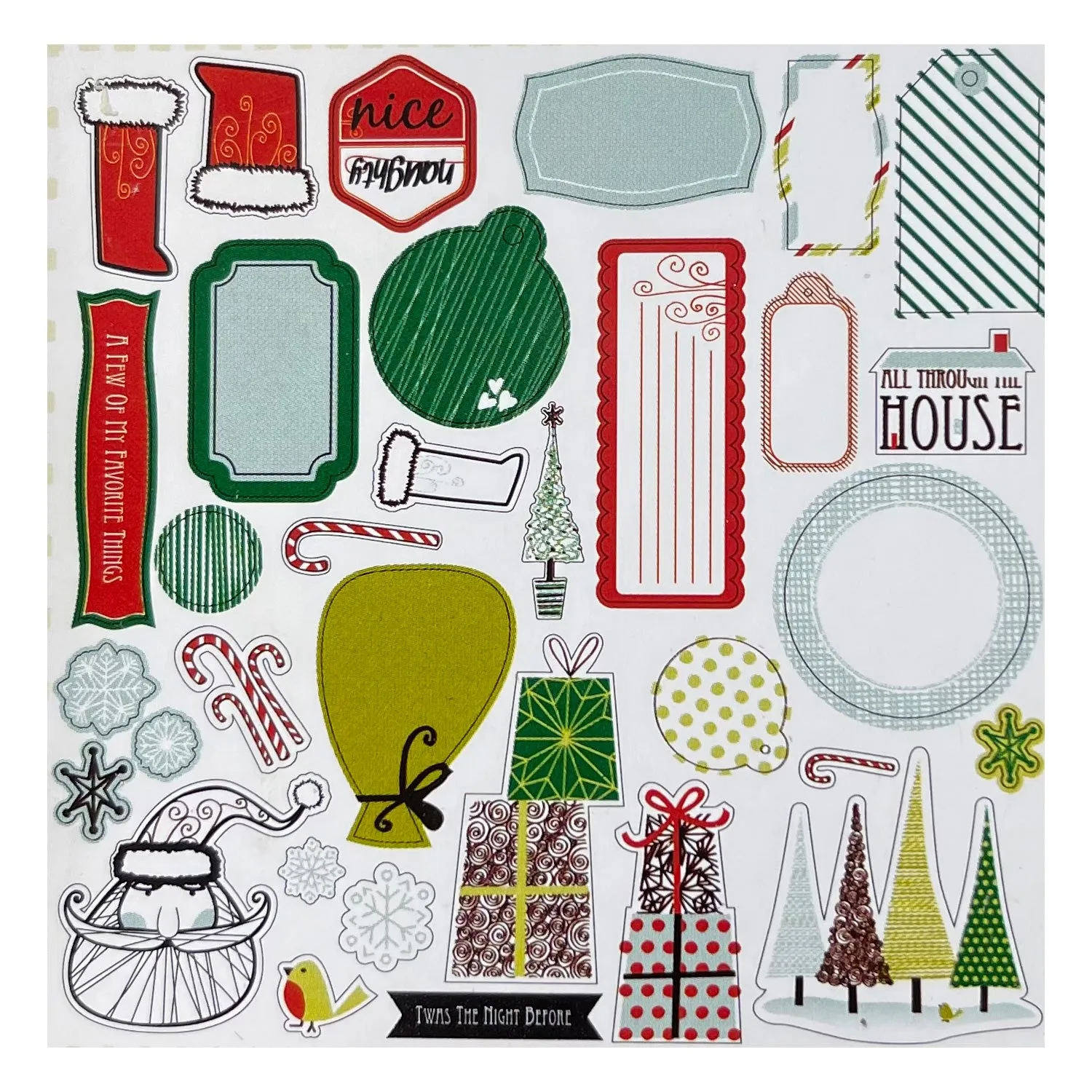 Sei Kris Kringle Die-Cut Accents - Gleaming Snow 33pcs*