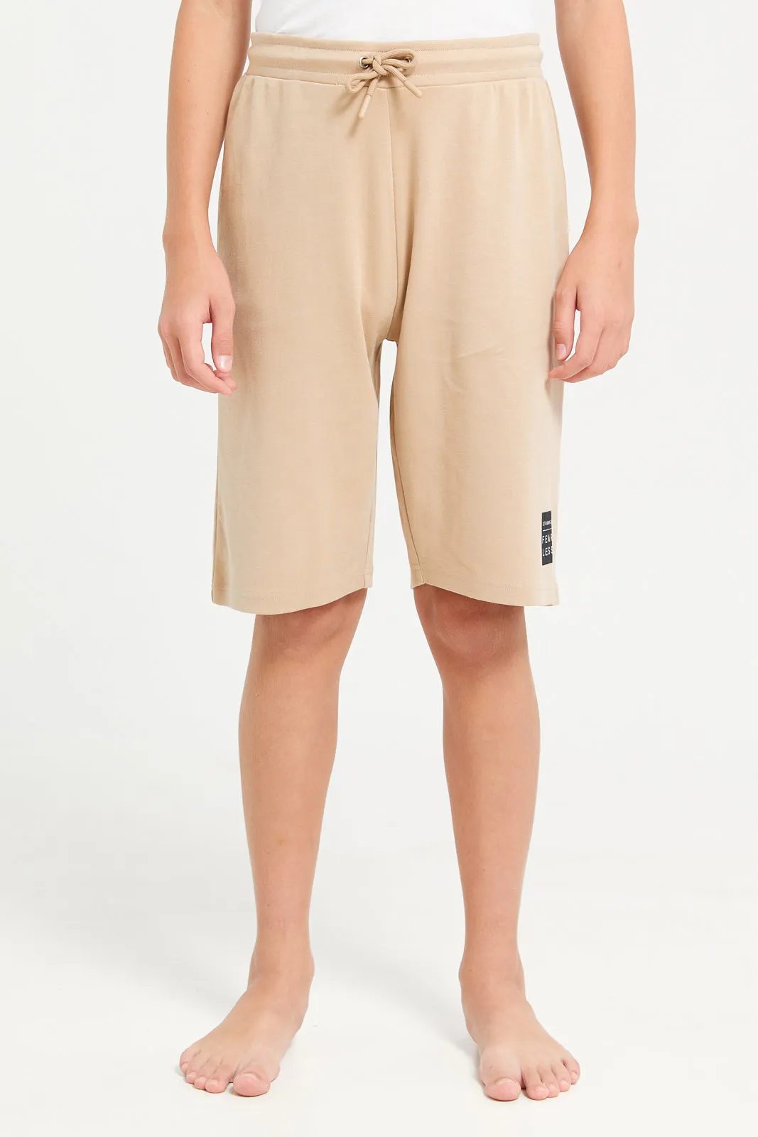 Senior Boys Beige Tiger Pride Oversize Casual Set (2 Piece)