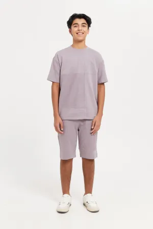 Senior Boys Lilac Casual Set (2 Piece)