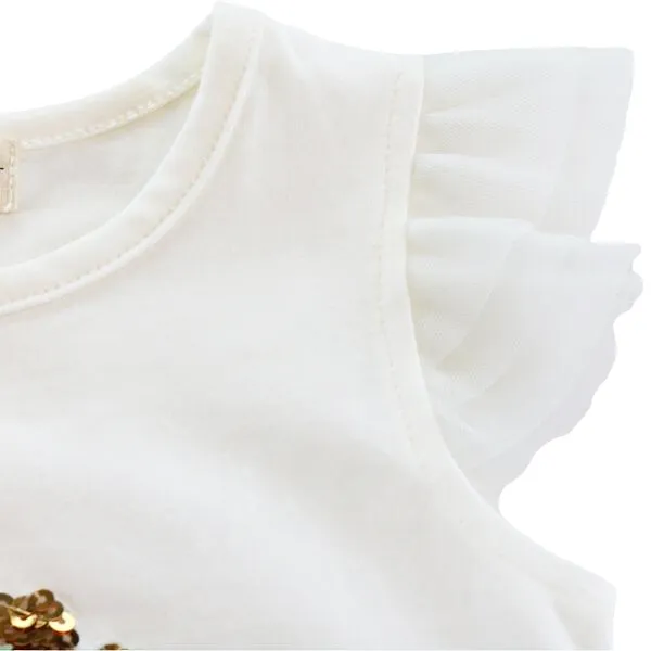 Sequin Rose Tee