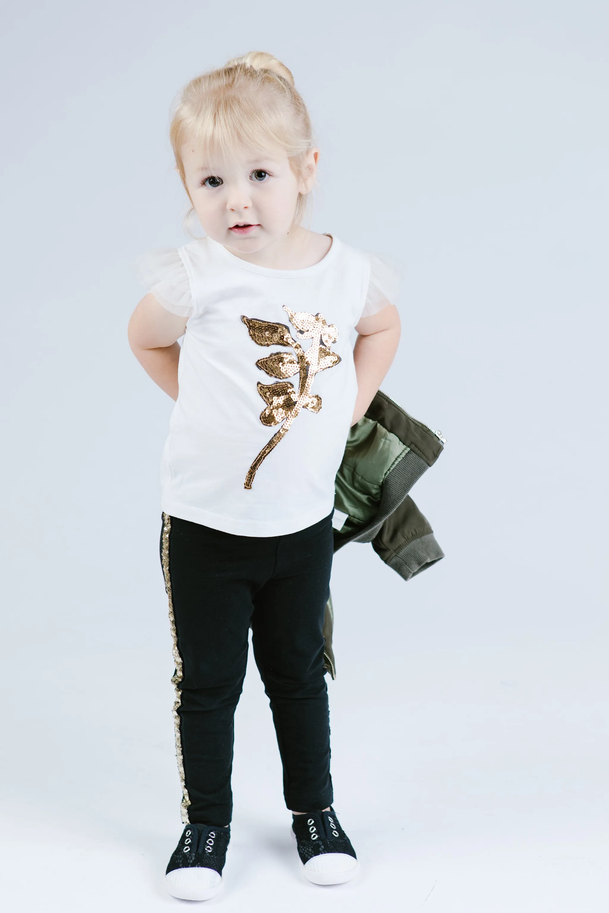 Sequin Rose Tee