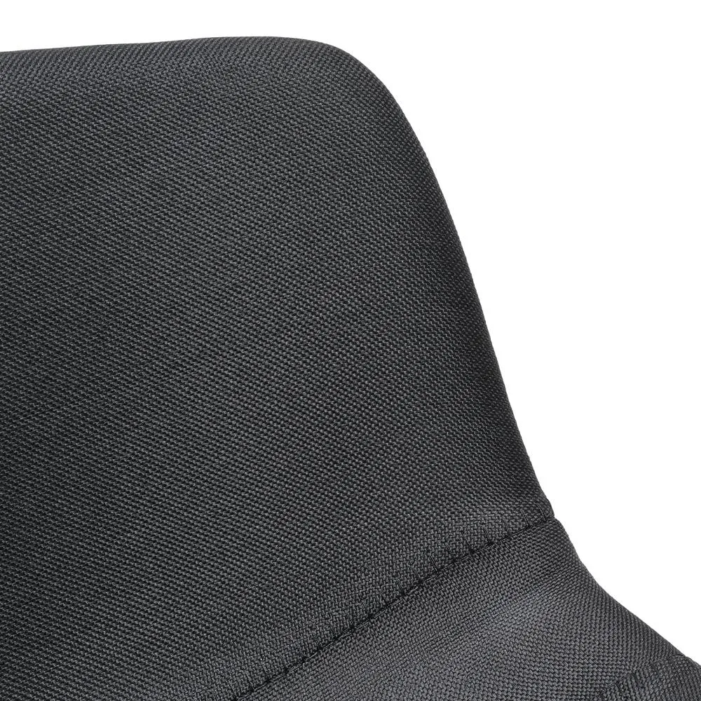Set Of 2 - Duke 65cm Fabric Bar Stool - Black