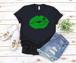 Shamrock Lips Tshirt (Black)