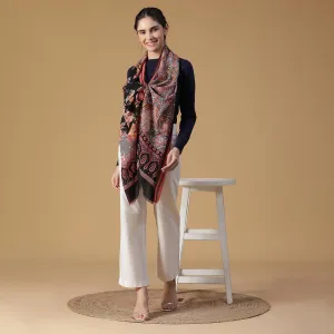 Sharo Wool & Lurex Printed Shawl