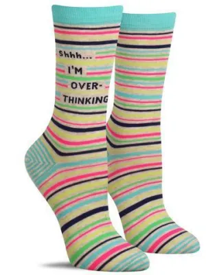 Shhh... I'm Overthinking Women's Crew Socks