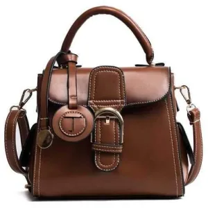 Shock Messenger Personalized Fashion Shoulder Handbag - Brown