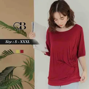 SHORT SLEEVE CROSS TWIST TOPS