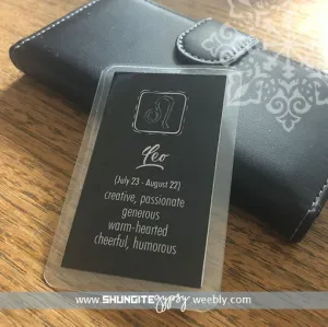 Shungite   CSilver Mobile Phone KiCard ~ EMF Protection ~ STARSIGN ~ 08 LEO