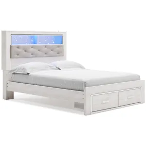 Signature Design by Ashley Altyra Queen Upholstered Bookcase Bed with Storage B2640-65/B2640-54S/B2640-95/B100-13