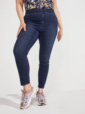 Signature High Rise Pull On Denim Jeggings - Plus