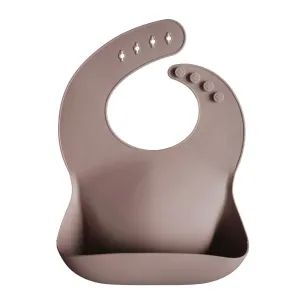 Silicone Baby Bib (Warm Taupe)