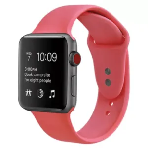 Silicone Sport Replacement Band for Apple Watch Bubble Pink