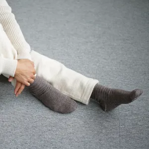Silk Cotton Lounge Socks - Mocha Brown