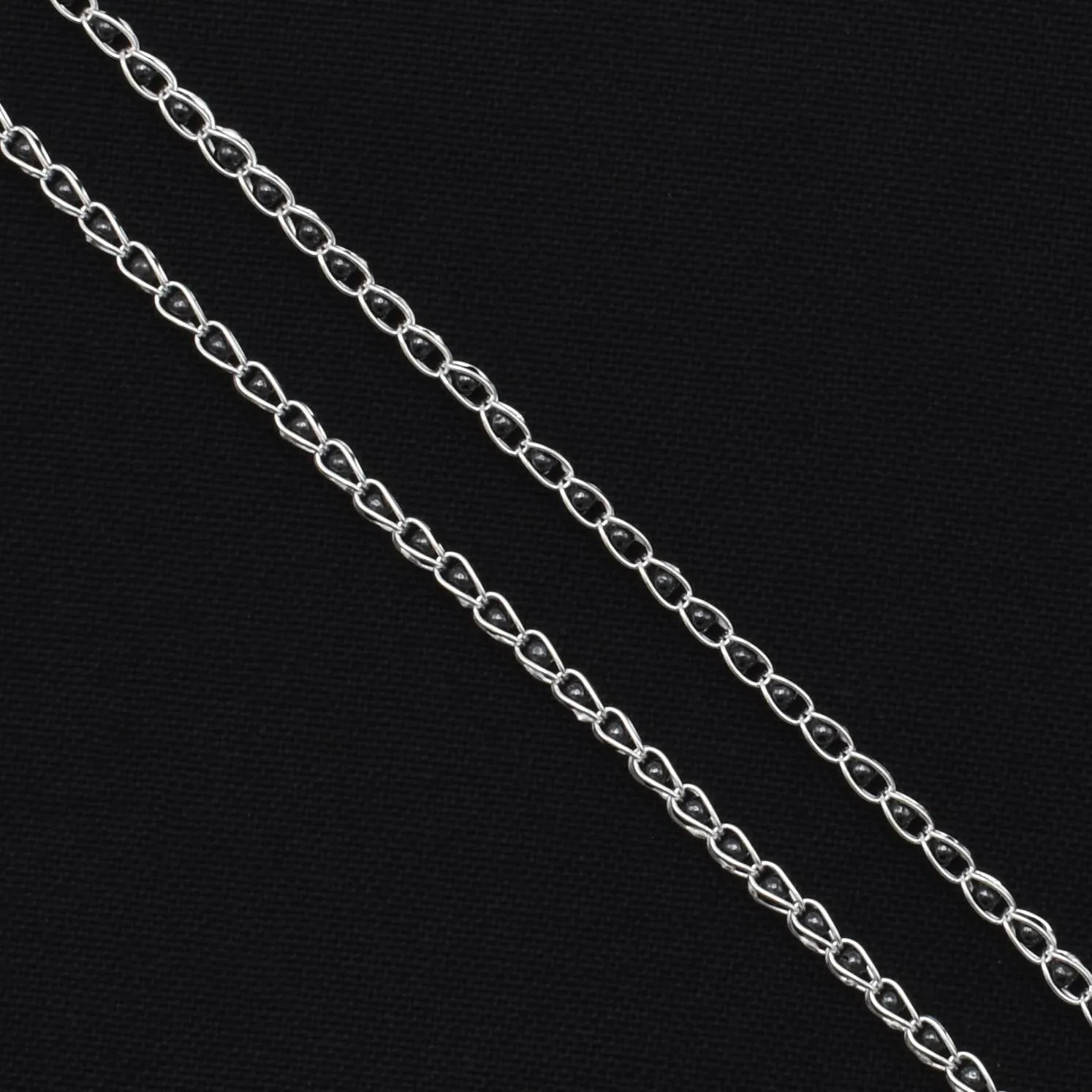 Silver Black Beads Payal for Girls