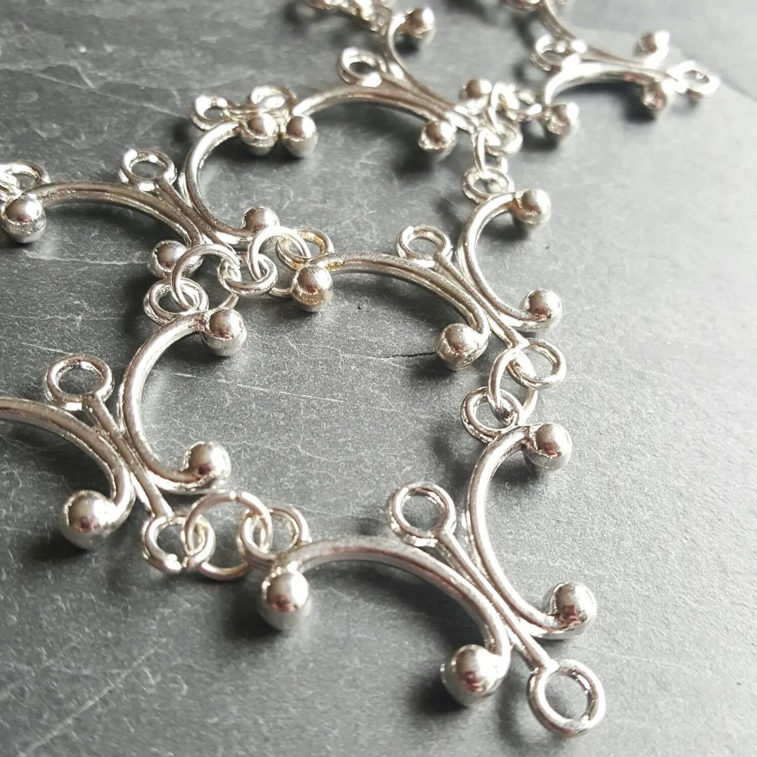 Silver Gothic Necklace - Neo Victorian Goth Jewelry - Ren Faire - Handfasting - Queen Costume - Gothic Lolita - Handmade Statement Necklace