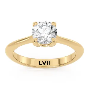 Simple Engagement Rings Round Cut Lab Grown Diamond - The Eloise Ring