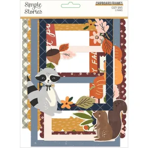 Simple Stories Cozy Days - Layered Chipboard Frames Die-Cuts 6 pack*