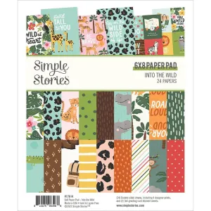 Simple Stories Double-Sided Paper Pad 6"x 8" 24 pack - Into The Wild*