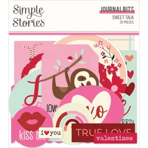 Simple Stories Sweet Talk Bits & Pieces Die-Cuts 39 pack  Journal Bits*