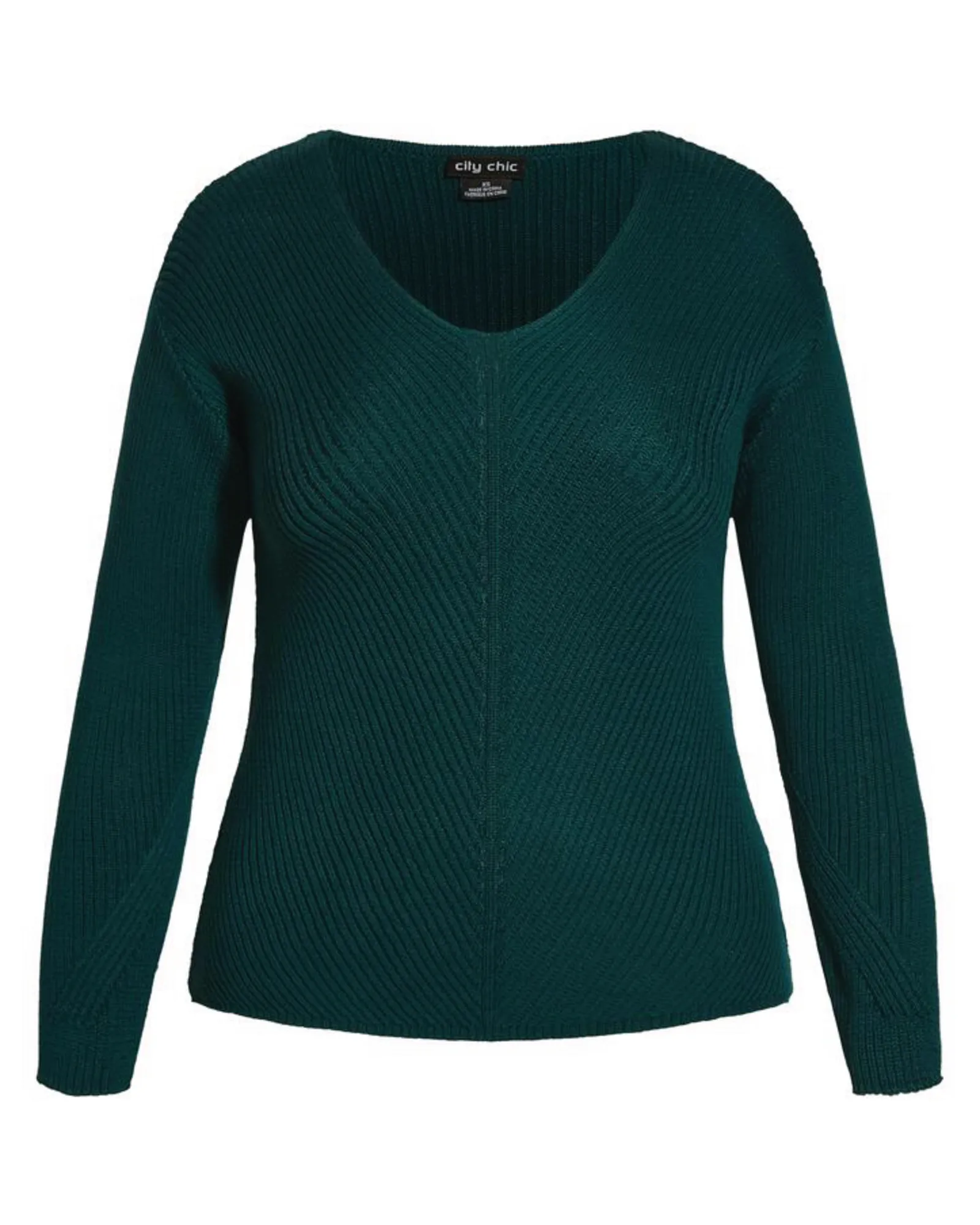 Simple V-Neck Sweater Top | Alpine