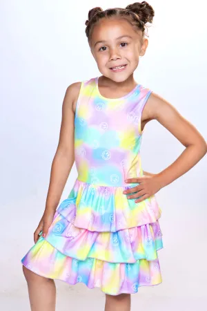 Simply Soft Tank Triple Ruffle Skirt Dress - Cotton Candy Smiles