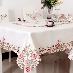 SINOTAO  -  European Style Hollow Home Tablecloth Simple Luxury Pastoral Style Rectangular Tablecloth