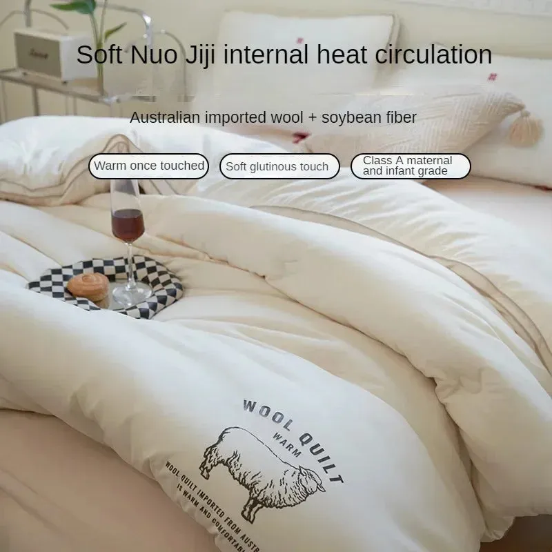 SINOTAO  -  Glutinous cotton, Australian wool, soybean quilt, winter quilt, warm and thickened core fiber quilt