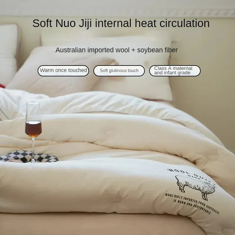 SINOTAO  -  Glutinous cotton, Australian wool, soybean quilt, winter quilt, warm and thickened core fiber quilt