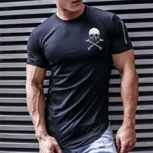 SKULL SLEEVE POCKET GRAPHIC TEE