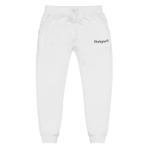 Skylight unisex fleece sweatpants - Black embroidery