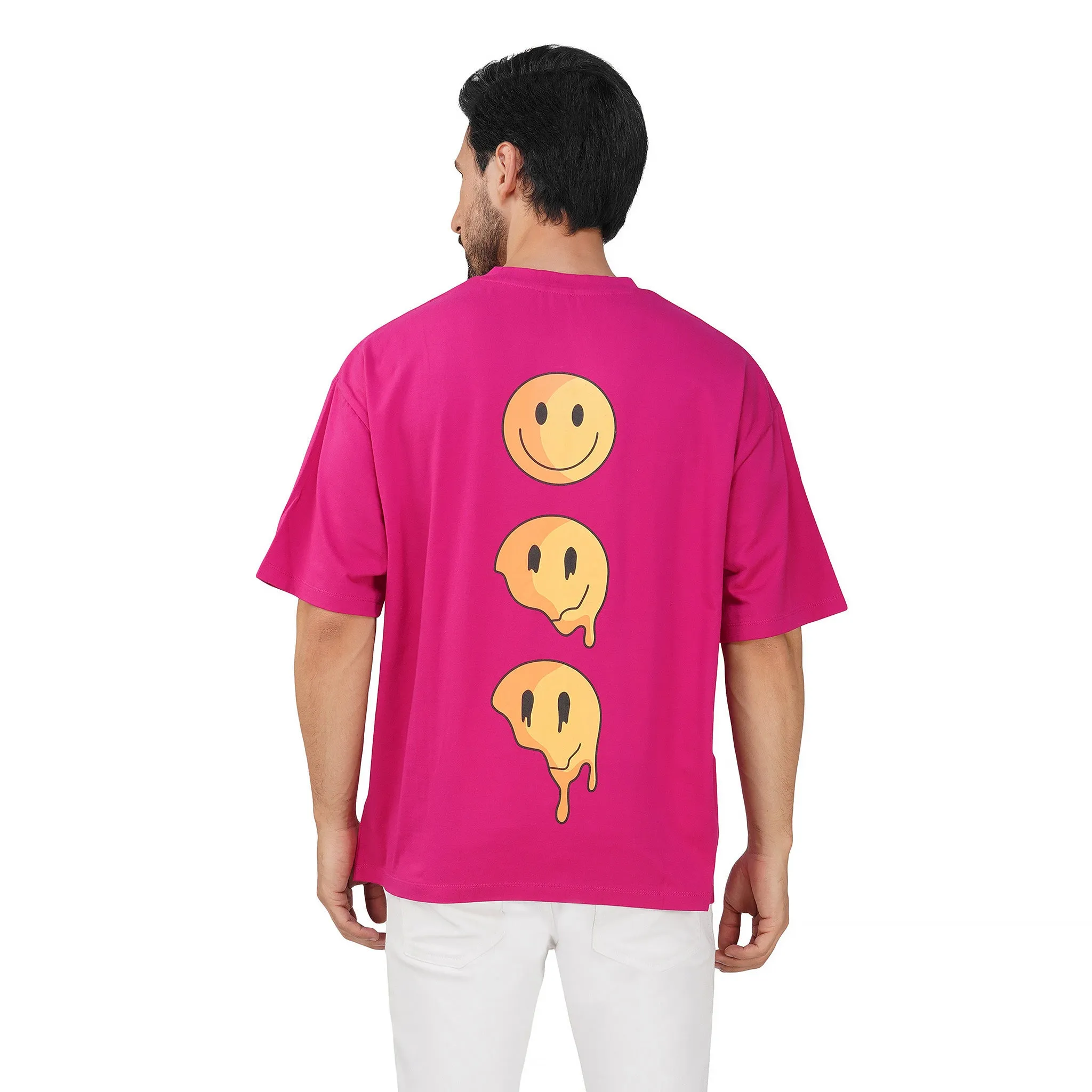 SLAY. Men's Melting Smiley Oversized Drop shoulder T shirt