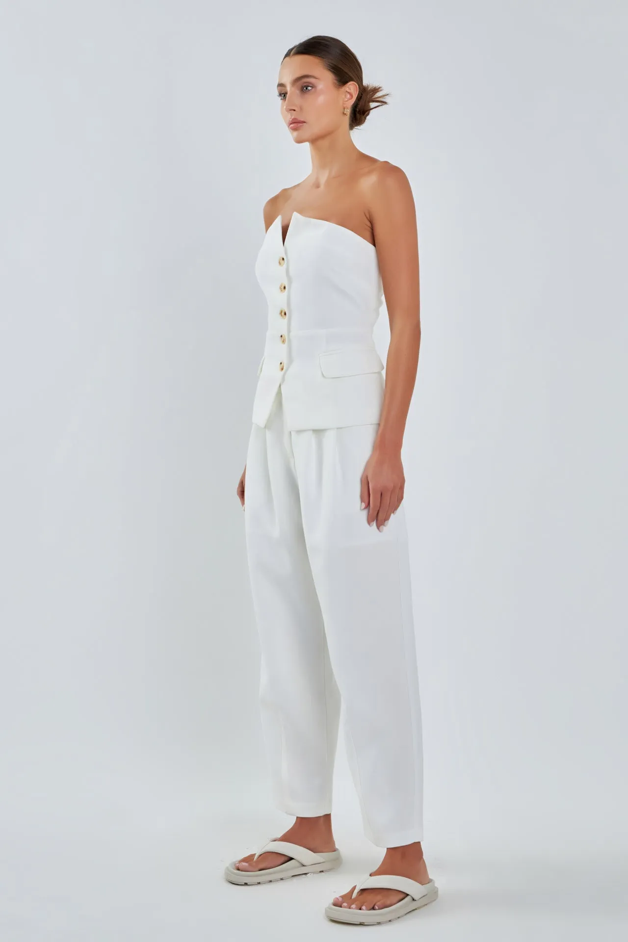 Sleeveless Bustier Vest