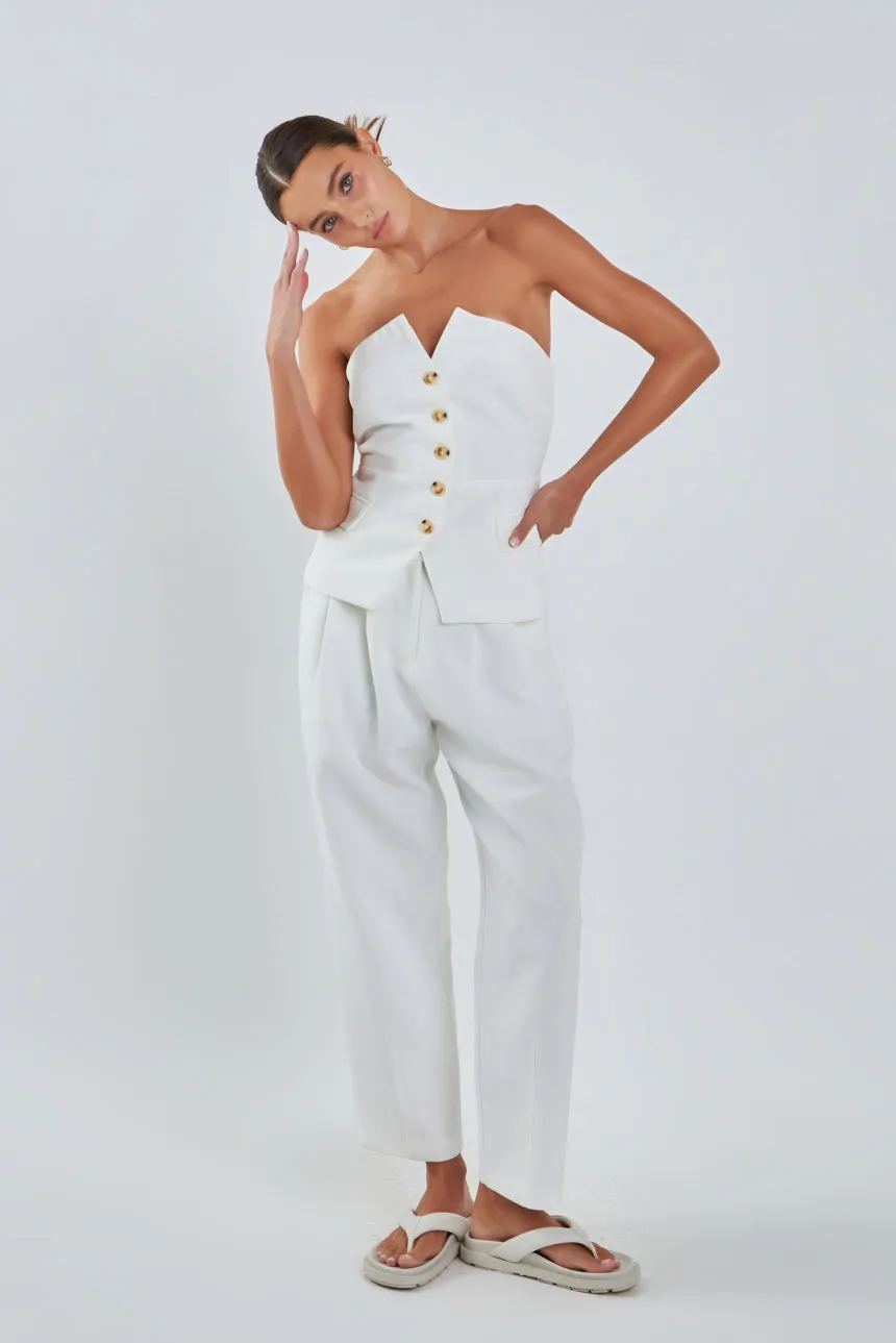 Sleeveless Bustier Vest