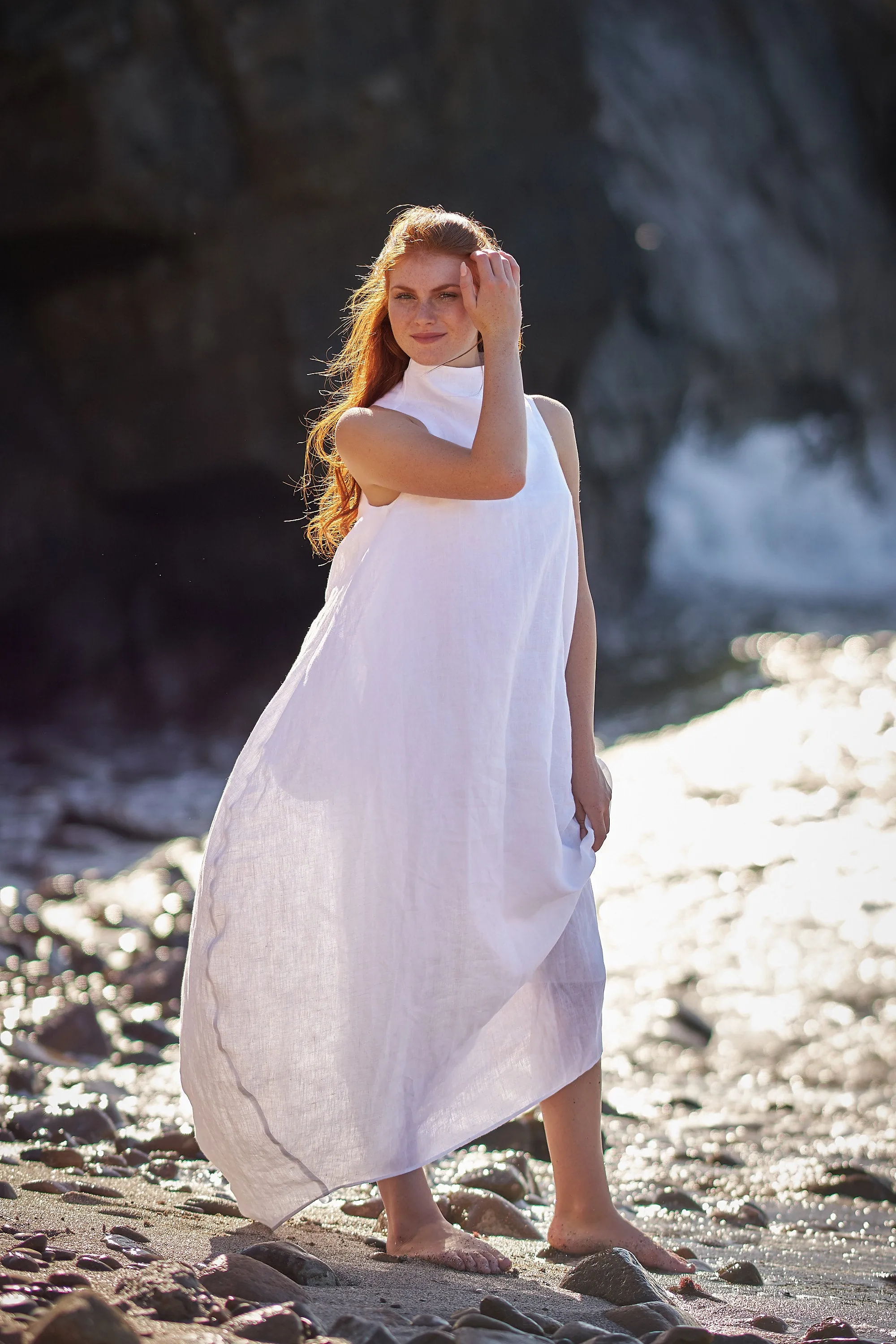 Sleeveless Maxi Linen Dress